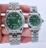Swiss Quality Copy Rolex Datejust Jubilee Strap Palm motif Dial Watches 36 and 28mm